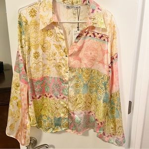 Fun chain print Zara blouse